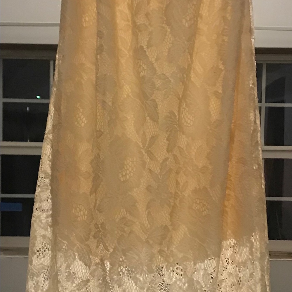 Strapless lace dress